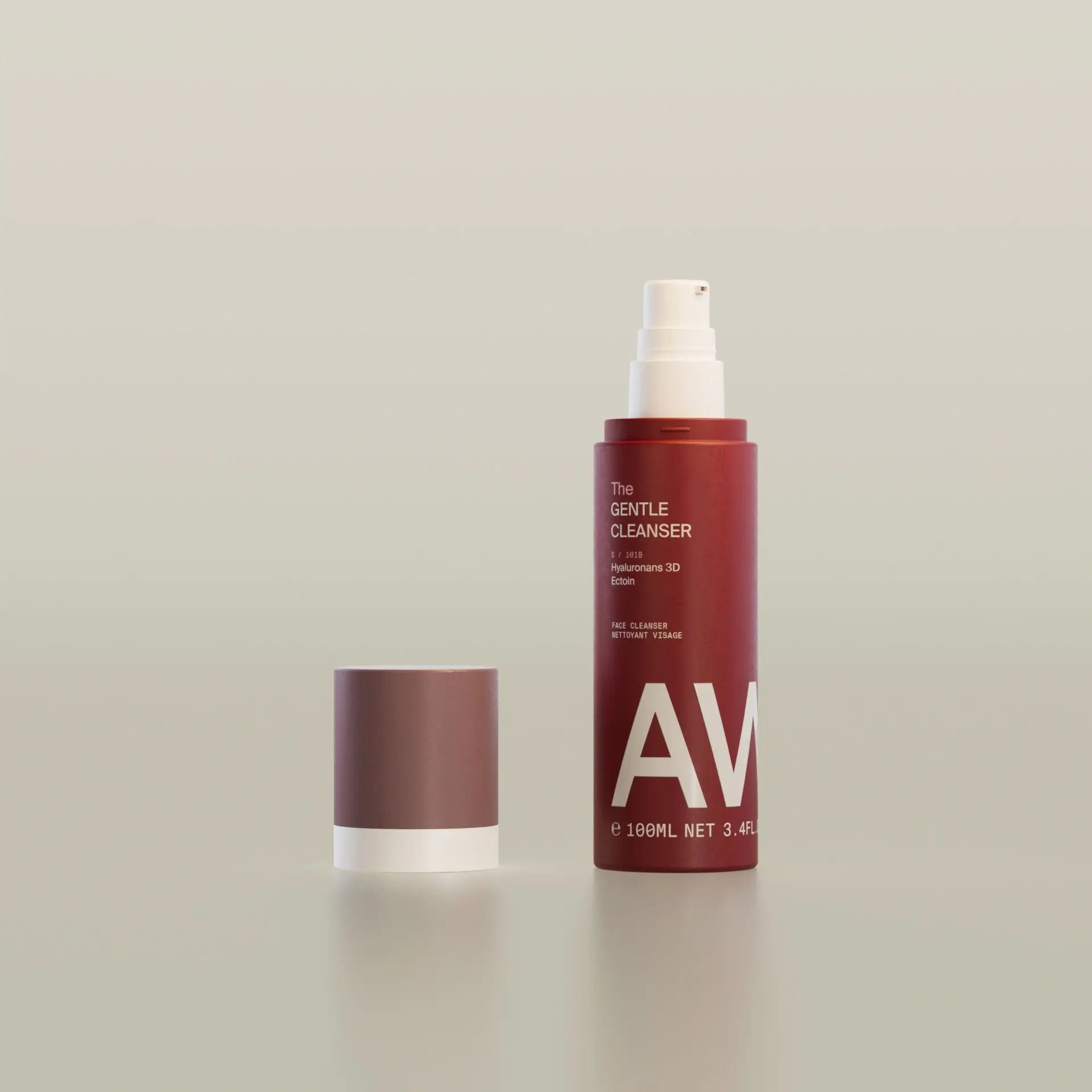 Awvi Gentl Cleanser open bottle