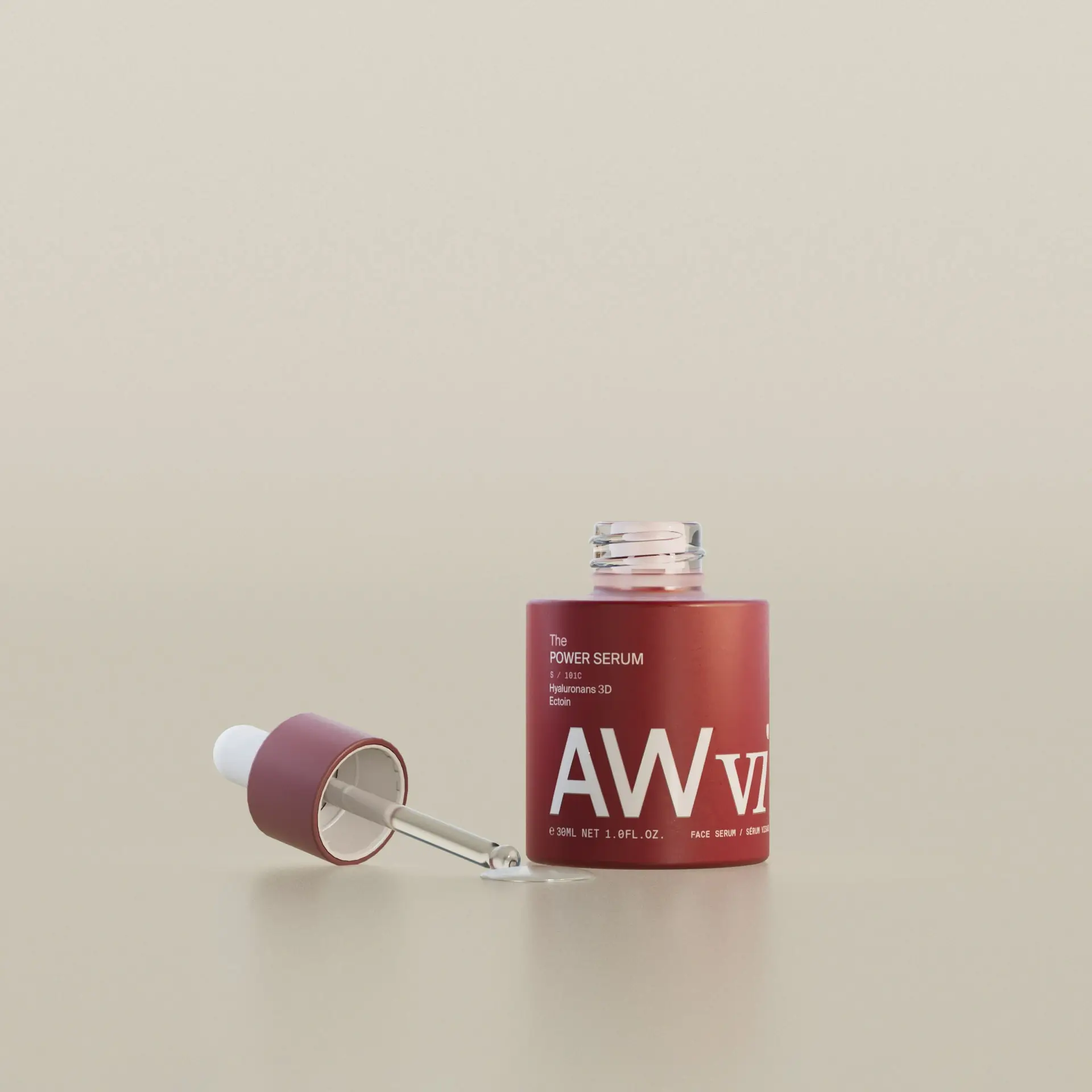 AWvi Power Serum open bottle