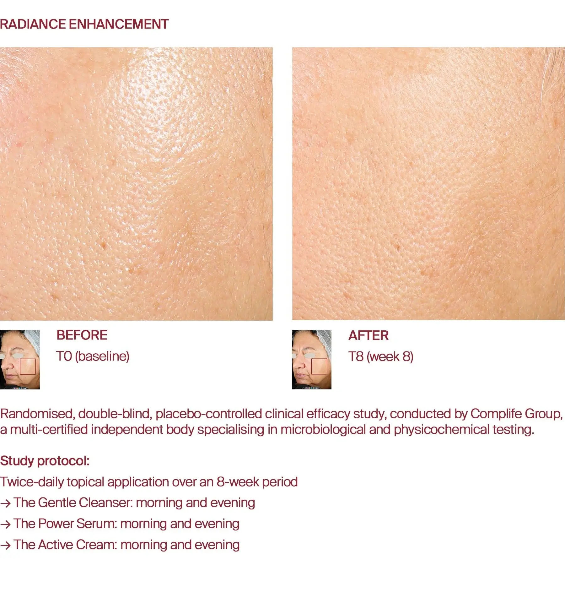 Radiance before and after