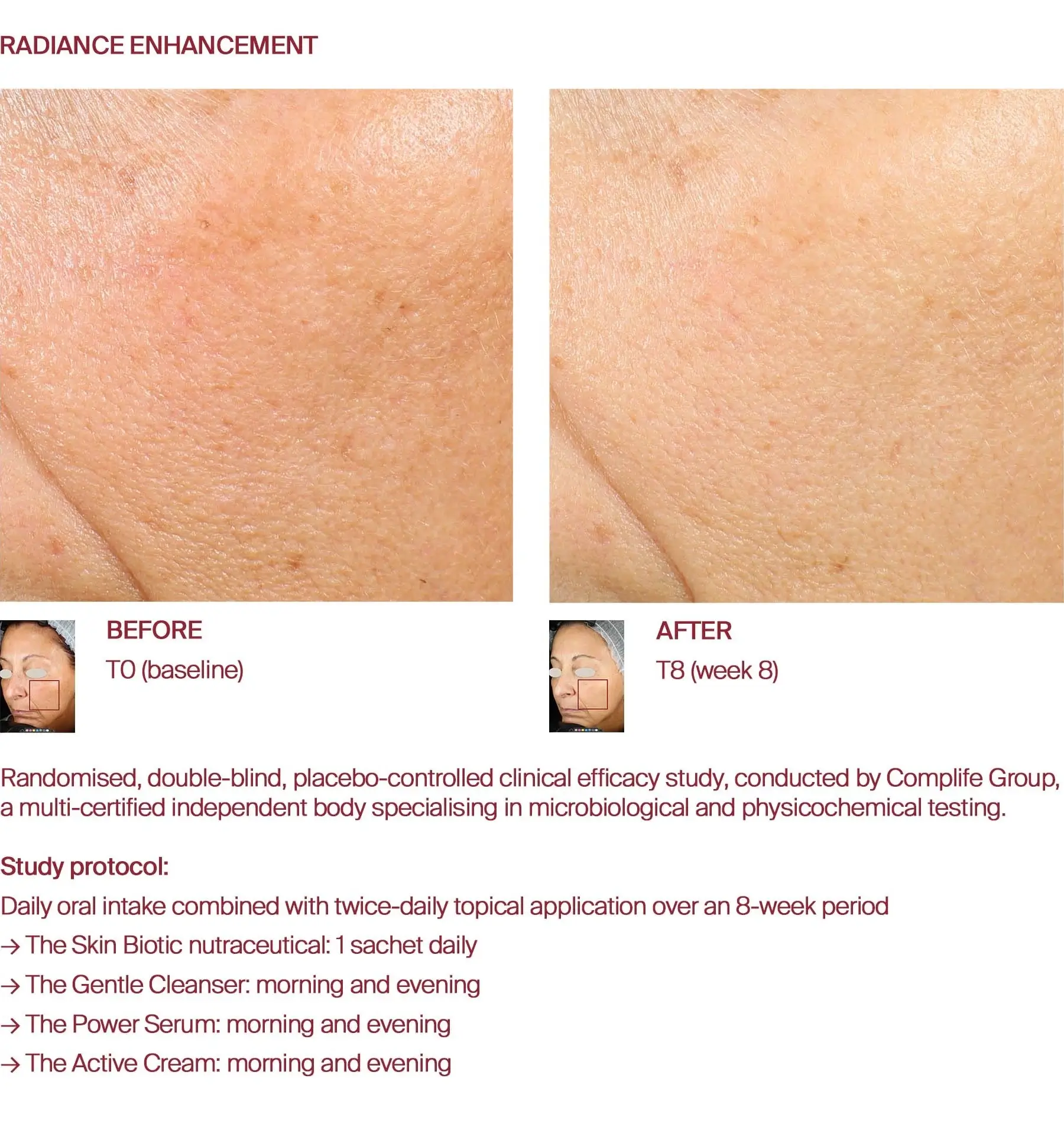 Radiance before and after